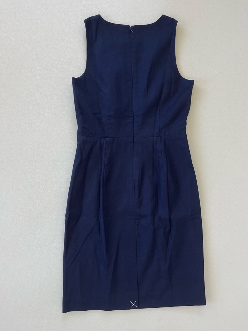 J Crew Navy Sheath Dress with Waist Tabs Sz 2 - Picture 6 of 11